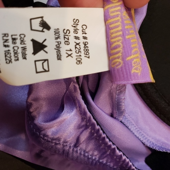 *Free With Purchase* Lilac camisole bra corset satin lace support satin negligee - Picture 4 of 8